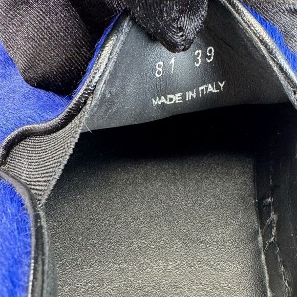 Authentic Celine Pony Hair Blue Slip-On Sneakers 39 - Picture 7 of 11
